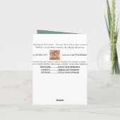 Nouveau Mohnblumen (danke von beiden Anmerkung) Dankeskarte (Rückseite)