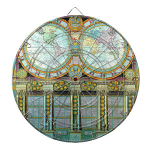 Nouveau Monde - Alte Kartographische Karten Dartscheibe