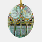 Nouveau Monde - Alte Kartographische Karten Keramik Ornament (Rechts)