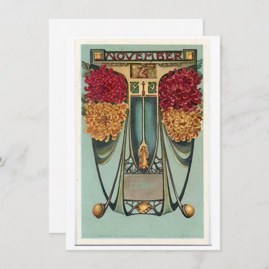 Nouveau November Sagittarius Geburtstag Einladung (Vorne/Hinten)