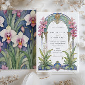 Nouveau Orchid Garden Wedding Einladung