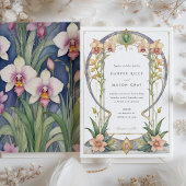 Nouveau Orchid Garden Wedding Einladung