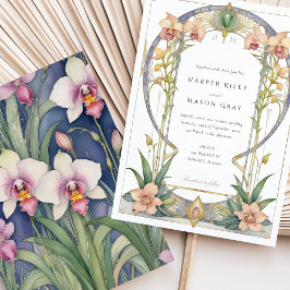 Nouveau Orchid Garden Wedding Einladung