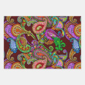 Nouveau Paisley Daisy Sampler Geschenkpapier Set (Vorderseite 2)