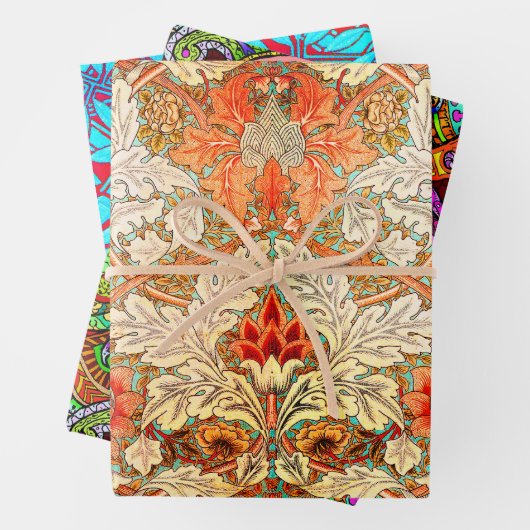 Nouveau Paisley Daisy Sampler Geschenkpapier Set (Beispiel)