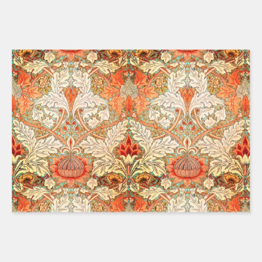 Nouveau Paisley Daisy Sampler Geschenkpapier Set (Vorderseite)