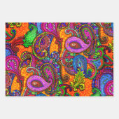 Nouveau Paisley Floral Sampler Geschenkpapier Set (Vorderseite)