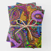 Nouveau Paisley Floral Sampler Gitarre Set Geschenkpapier Set (Beispiel)