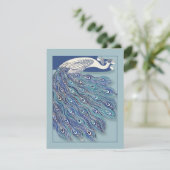 Nouveau Pfau-Brautparty-Einladung Einladung (Stehend Vorderseite)