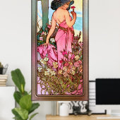 Nouveau Portrait von Alphonse Mucha Poster (Heimbüro)