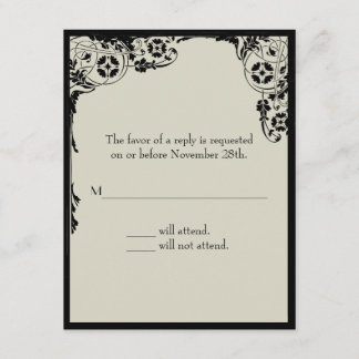 Nouveau Response Card RSVP Karte