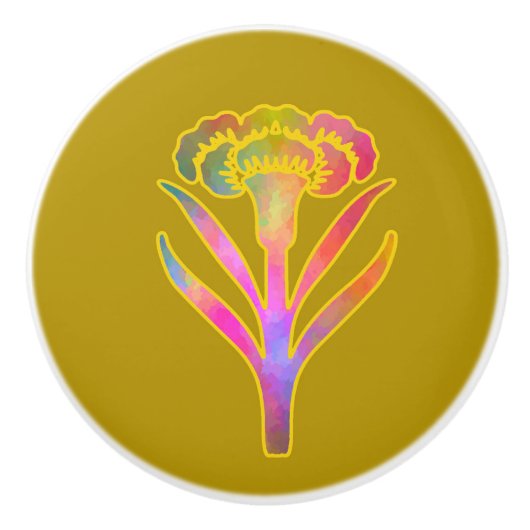 Nouveau Riche Blooms Moss Keramikknauf (Vorderseite)