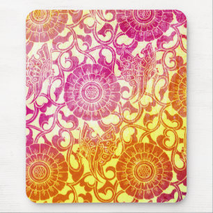 Nouveau Schmetterlinge - glänzender Mousepad