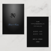 Nouveau schwarze elegante Art Visitenkarte (Vorne/Hinten)