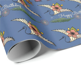 Nouveau Swan - Name the Occasion - Personalisieren Geschenkpapier