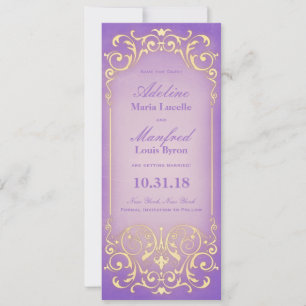 Nouveau Viktorianisch: Hübsch Lilac Gold Save the Date