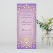 Nouveau Viktorianisch: Hübsch Lilac Gold Save the  Save The Date (Stehend Vorderseite)