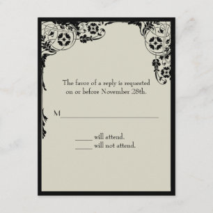 Nouveau Wartekarte RSVP Karte