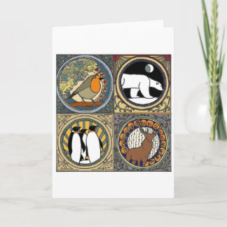 Nouveau Winter Feiertagskarte