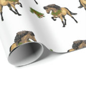 Nouvelle Buckskin Isländisch Horse Weihnachten Geschenkpapier (Rolleneckpunkt)