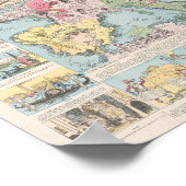 Nouvelle carte d'Europe Albert Robida Poster (Ecke)