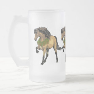 Nouvelle Icelandic Horse Christmas Mattglas Bierglas