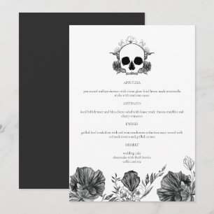 NOVA Bis zum Tod Vintage-Gothic-Totenkopf-Dinner-M Menükarte