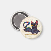 Nova Cat Adventures – Egyptian-Inspired Black Cat  Magnet (Vorderseite/Rückseite)