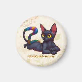 Nova Cat Adventures – Egyptian-Inspired Black Cat  Magnet