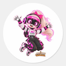 Nova Cute Pink Futuristischer AI-Roboter-Charakter