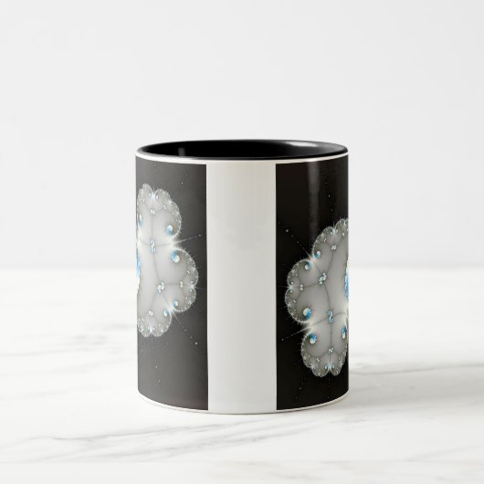 Nova - Fraktal-Tasse Zweifarbige Tasse (Mittel)