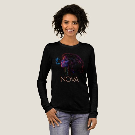Nova Glow Gemalte Stille Tri-Blend Shirt (Volle Vorderseite)