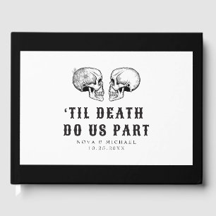NOVA Gothic Floral Skull Til Death Wedding Gästebuch
