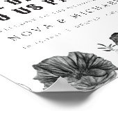 NOVA Gothic Floral Skull Til Death Wedding Willkom Poster (Ecke)