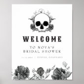 NOVA Gothic Skull Til Tod Brautparty Willkommen Poster (Vorne)