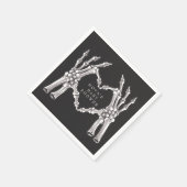 NOVA Halloween Skeleton Heart Hands Baby Dusche Serviette (Ecke)