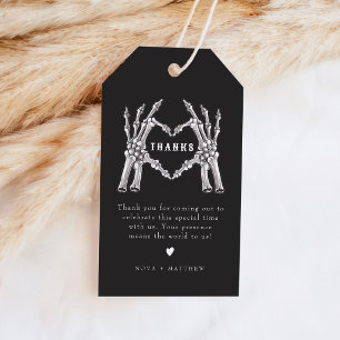 NOVA Halloween Skeleton Herz Hände Danke Geschenk Geschenkanhänger