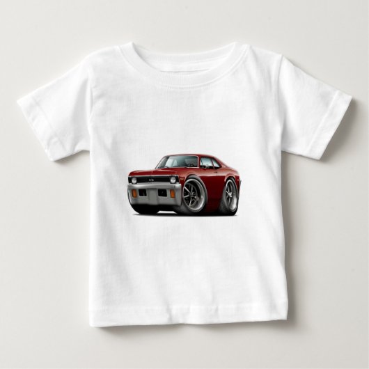 Nova-kastanienbraunes Auto 1971-72 Baby T-shirt (Vorderseite)