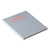 Nova-Name in Neonlichtern Notizblock (angewinkelt)