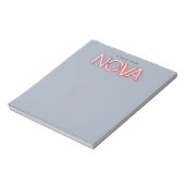 Nova-Name in Neonlichtern Notizblock (Rotiert)