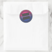 NOVA Pride Bisexual Logo - Runde Runder Aufkleber (Tasche)