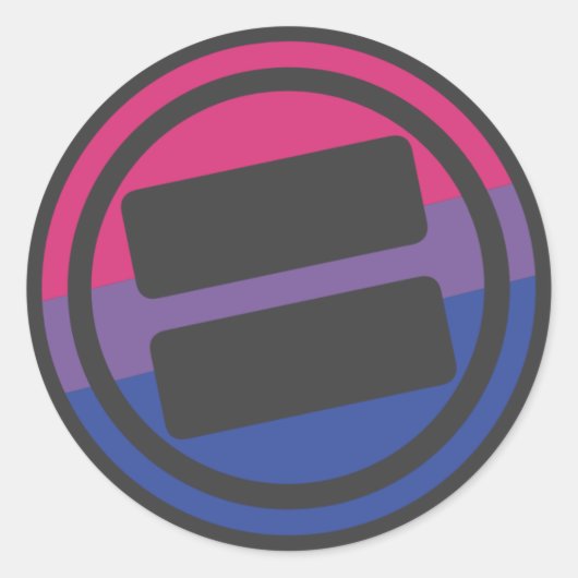 NOVA Pride Bisexual Logo - Runde Runder Aufkleber (Vorderseite)