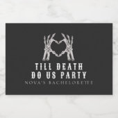 NOVA Schädelbrücke oder Die bis zum Tod Bacheloret Schaumweinetikett (Einzelnes Label)