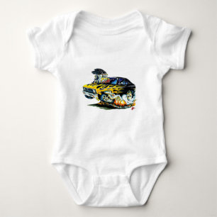 Nova-Schwarz-Gelbe Flammen 1971-74 Baby Strampler