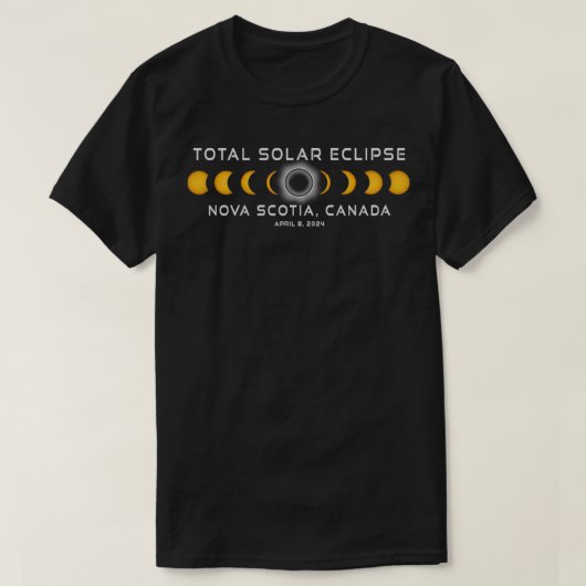 Nova Scotia Canada Solar Eclipse 2024 April 8 T-Shirt (Design vorne)