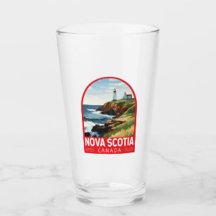 Nova Scotia Canada Travel Art Vintag Glas
