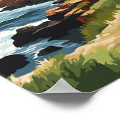 Nova Scotia Canada Travel Art Vintag Poster (Ecke)