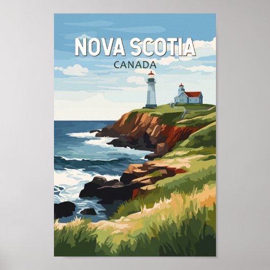 Nova Scotia Canada Travel Art Vintag Poster (Vorne)