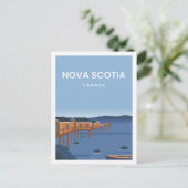 Nova Scotia Canada Travel Place Illustration Postkarte (Stehend Vorderseite)