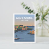 Nova Scotia Canada Travel Place Illustration Postkarte (Stehend Vorderseite)